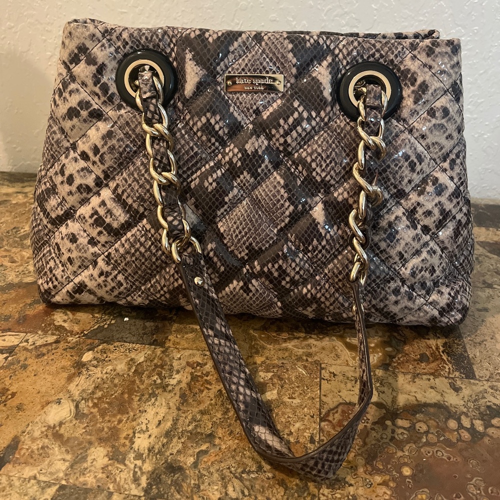 Kate Spade NY Maryanne Snakeskin Hand Bag